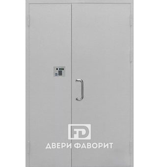 двустворчатая дверь в подъезд с домофоном
